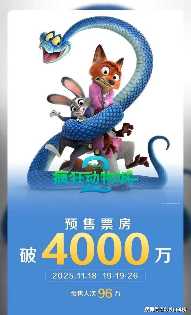疯狂动物城2观影人次破亿！朱迪与尼克再掀狂潮，现象级IP续写传奇